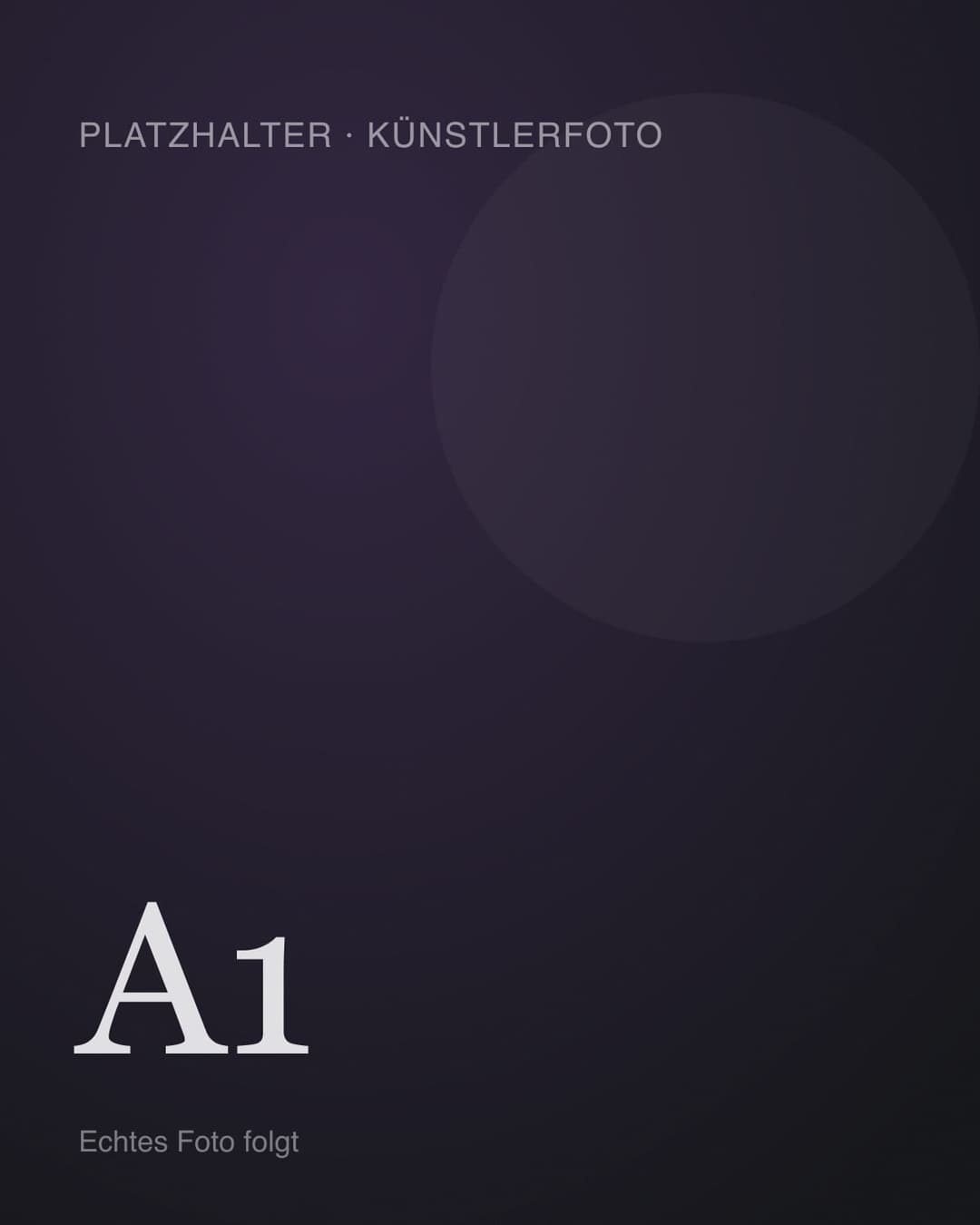 Platzhalter-Foto von Artist Eins